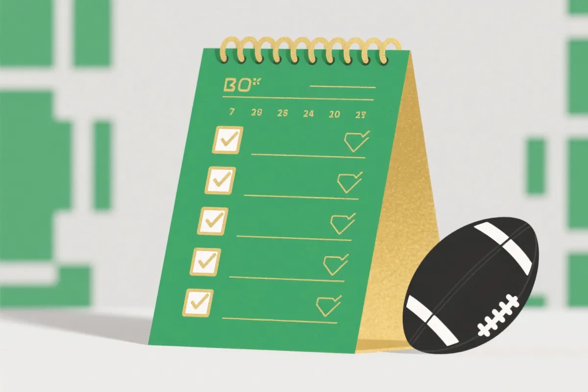 按比赛日跟进与复盘的插画