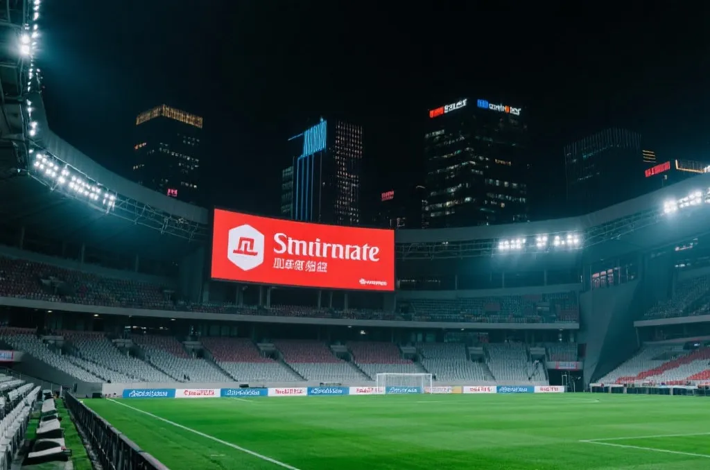 足球场馆与商业赞助牌匾